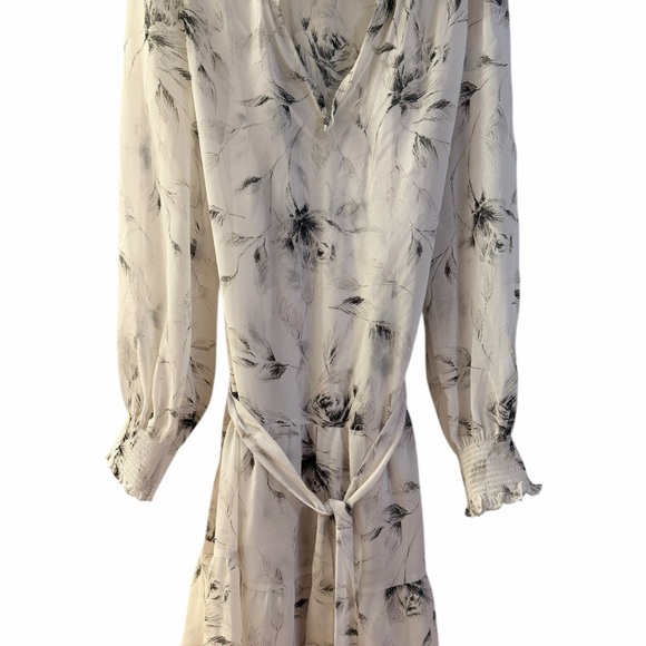 White House Black Market Floral Long Sleeve Dress Size Small - Picture 2 of 9
